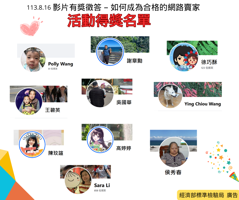 小安心113年8月16日【如何成為合格的網路賣家】有獎徵答活動得獎名單.png 小安心113年8月16日【如何成為合格的網路賣家】有獎徵答活動得獎名單.png