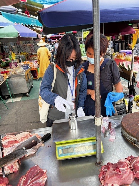 115年5月22日新竹縣湖口市場肉品攤衡器(電子秤)檢查